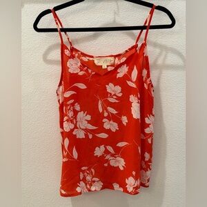 Sweet Wanderer Floral Cami Tank Top – Red & White – Size Large